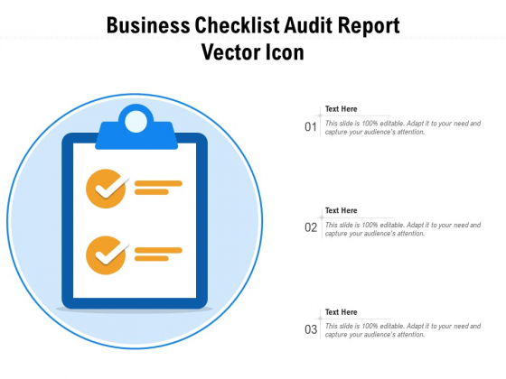 Business Checklist Audit Report Vector Icon Ppt PowerPoint Presentation Show File Formats PDF