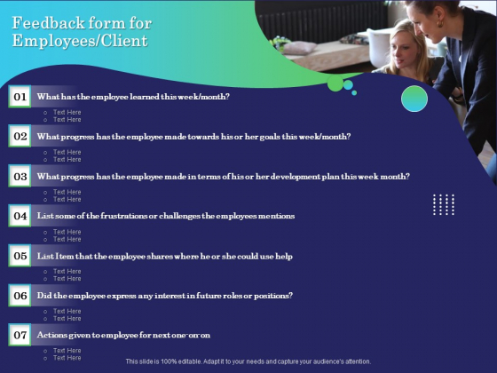 Business Coaching Feedback Form For Employees Client Ppt PowerPoint Presentation Ideas PDF Business Coaching Feedback Form For Employees Client Ppt PowerPoint Presentation Ideas PDF