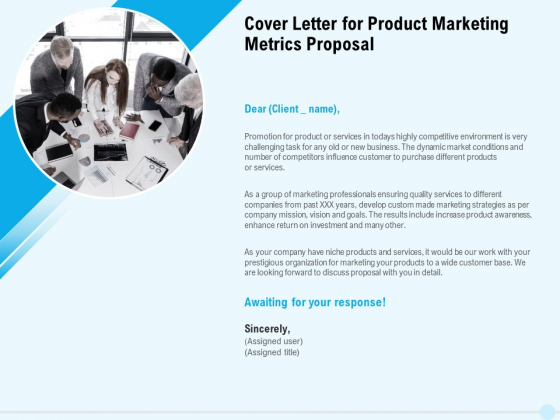 Business Commodity Market KPIS Cover Letter For Product Marketing Metrics Proposal Guidelines PDF Business Commodity Market KPIS Cover Letter For Product Marketing Metrics Proposal Guidelines PDF