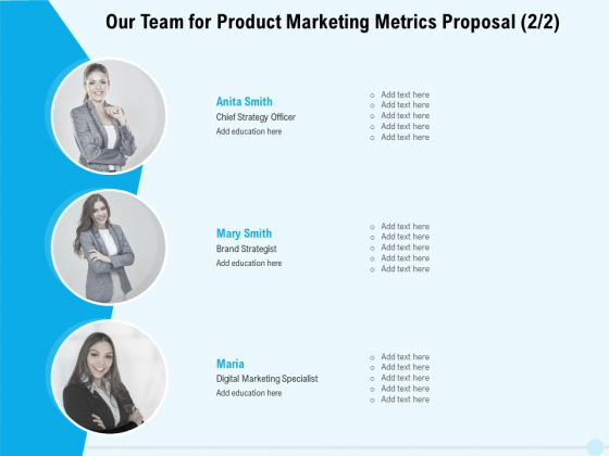 Business Commodity Market KPIS Our Team For Product Marketing Metrics Proposal Slides PDF Business Commodity Market KPIS Our Team For Product Marketing Metrics Proposal Slides PDF