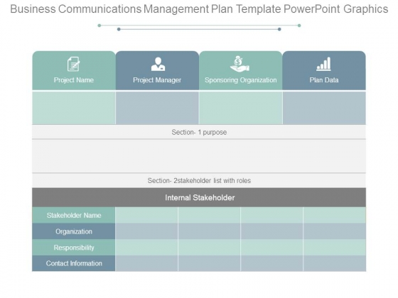 Business Communications Management Plan Template Powerpoint Graphics