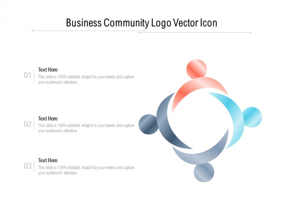 Business Community Logo Vector Icon Ppt PowerPoint Presentation File Good PDF
