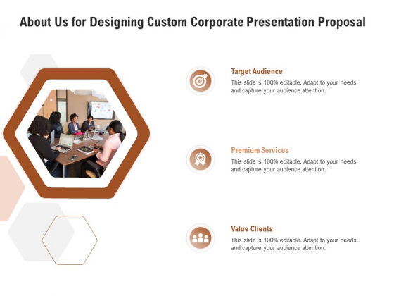 Business Customizable About Us For Designing Custom Corporate Presentation Proposal Graphics PDF