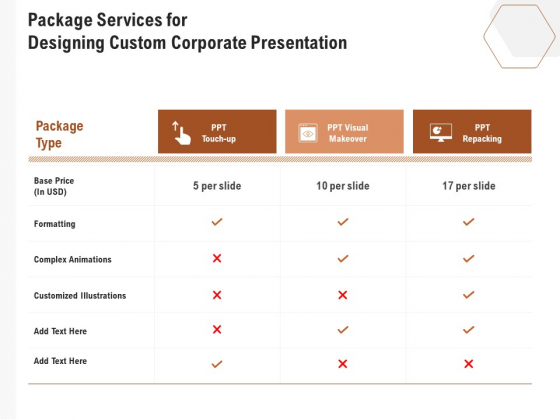 Business Customizable Package Services For Designing Custom Corporate Presentation Demonstration PDF Business Customizable Package Services For Designing Custom Corporate Presentation Demonstration PDF