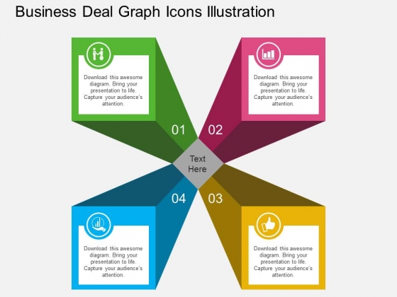 Business Deal Graph Icons Illustration Powerpoint Template
