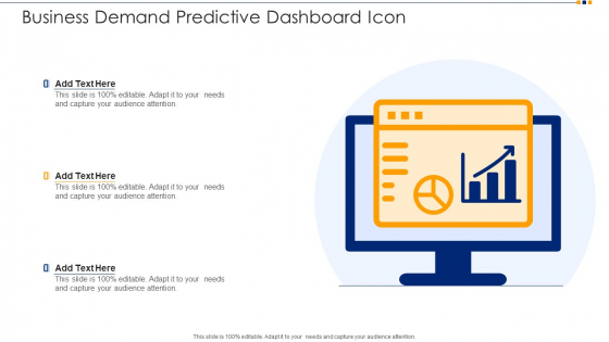 Business Demand Predictive Dashboard Icon Ppt Summary Graphics Pictures PDF