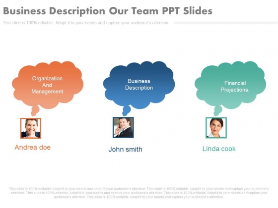 Business Description Our Team Ppt Slides