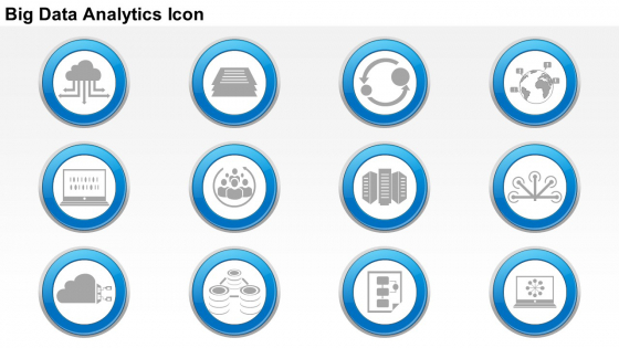 Business Diagram Big Data Analytics Cloud Networking Storage Servers Computing Icon Set Ppt Slide