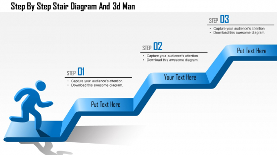 Business Diagram Step By Step Stair Diagram And 3d Man Presentation Template Business Diagram Step By Step Stair Diagram And 3d Man Presentation Template