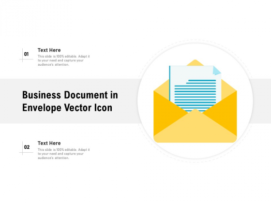 Business Document In Envelope Vector Icon Ppt PowerPoint Presentation Layouts Vector PDF