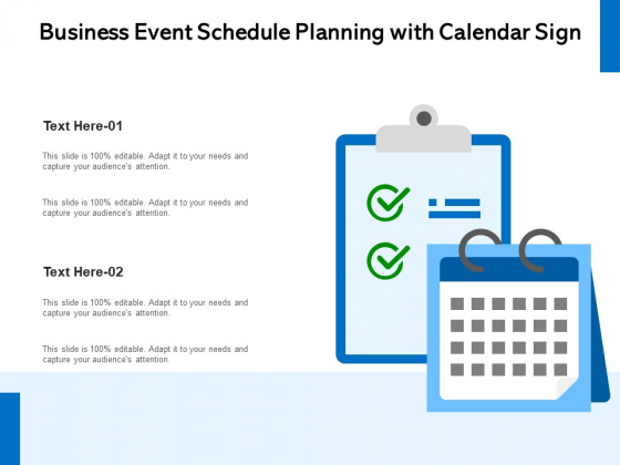 Business Event Schedule Planning With Calendar Sign Ppt PowerPoint Presentation Summary Picture PDF
