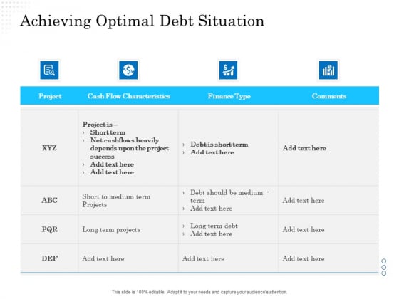 Business Finance Options Debt Vs Equity Achieving Optimal Debt Situation Microsoft PDF Business Finance Options Debt Vs Equity Achieving Optimal Debt Situation Microsoft PDF