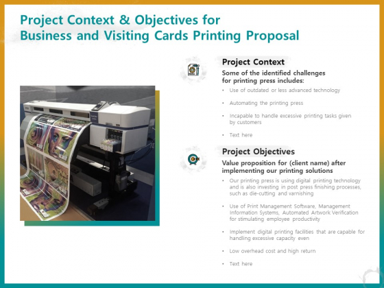 Business For ID Printing Project Context And Objectives For Business And Visiting Cards Ppt Ideas Show PDF Business For ID Printing Project Context And Objectives For Business And Visiting Cards Ppt Ideas Show PDF