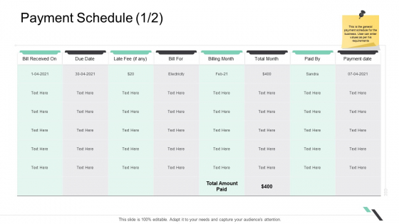 Business Functions Administration Payment Schedule Elements PDF Business Functions Administration Payment Schedule Elements PDF