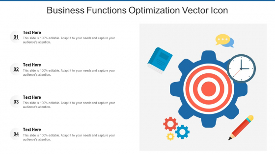 Business Functions Optimization Vector Icon Ppt PowerPoint Presentation File Slides PDF