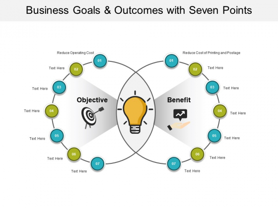 Business Goals And Outcomes With Seven Points Ppt PowerPoint Presentation Show Introduction Business Goals And Outcomes With Seven Points Ppt PowerPoint Presentation Show Introduction