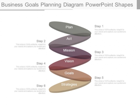 Business Goals Planning Diagram Powerpoint Shapes