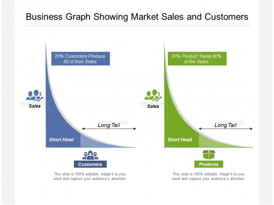boundary Portrayal definite Business Graph Showing Market Sales And Customers Ppt PowerPoint  Presentation Ideas Inspiration PDF - PowerPoint Templates