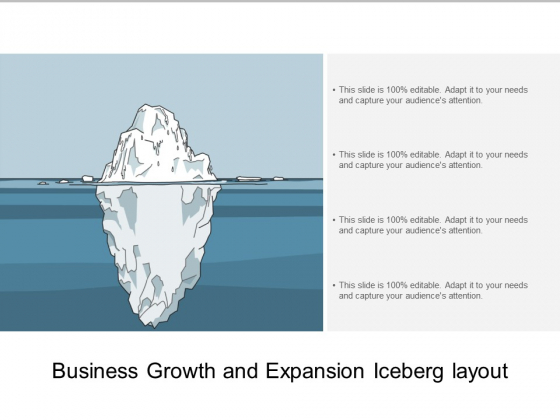 Business Growth And Expansion Iceberg Layout Ppt Powerpoint Presentation Ideas Show