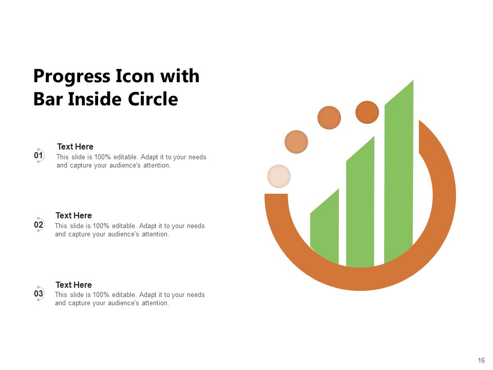Business Growth Icon Progress Circle Arrow Ppt PowerPoint Presentation Complete Deck researched adaptable