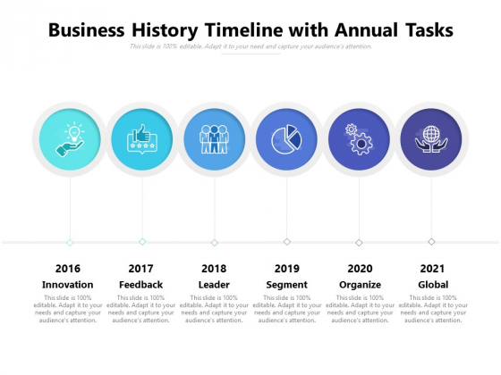 Business History Timeline With Annual Tasks Ppt PowerPoint Presentation Gallery Visuals PDF Business History Timeline With Annual Tasks Ppt PowerPoint Presentation Gallery Visuals PDF