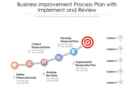 Business Improvement Process Plan With Implement And Review Ppt PowerPoint Presentation Infographics Ideas PDF Business Improvement Process Plan With Implement And Review Ppt PowerPoint Presentation Infographics Ideas PDF