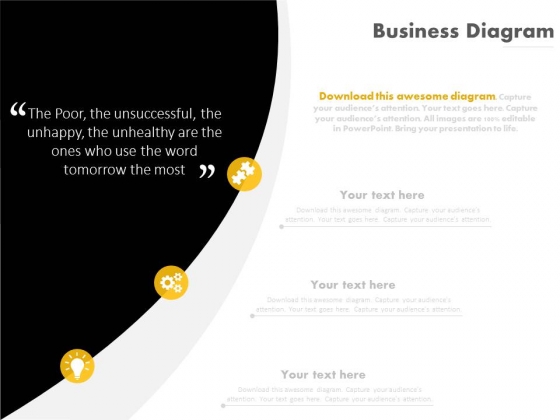 business infographic diagram with quote layout powerpoint slides