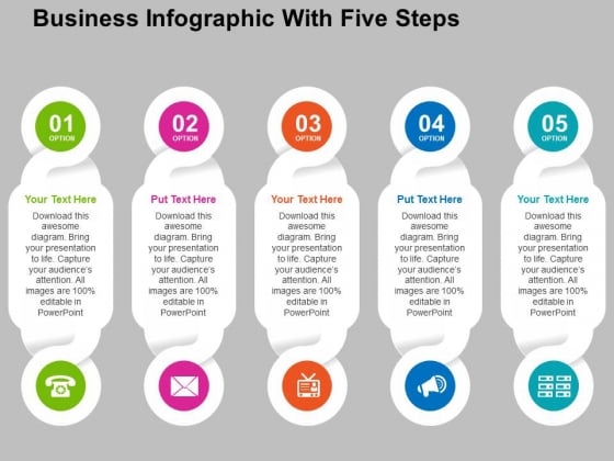 Business Infographic With Five Steps Powerpoint Templates Business Infographic With Five Steps Powerpoint Templates