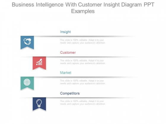 Business Intelligence With Customer Insight Diagram Ppt Examples