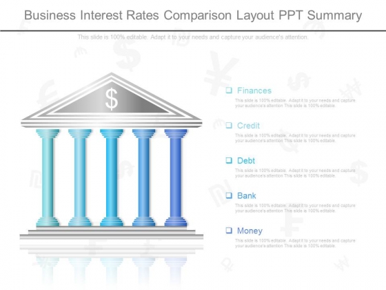 Business Interest Rates Comparison Layout Ppt Summary