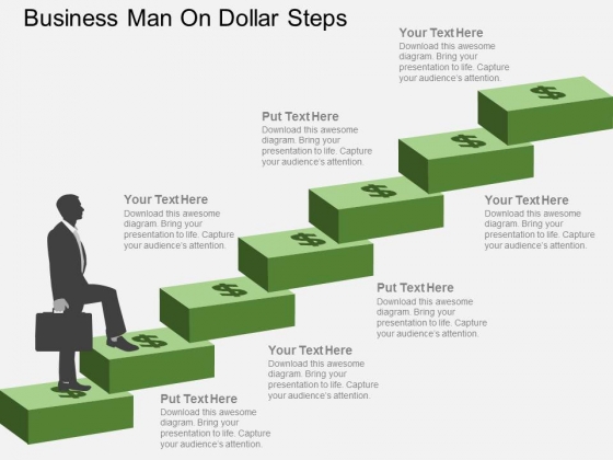 Business Man On Dollar Steps Powerpoint Templates Business Man On Dollar Steps Powerpoint Templates