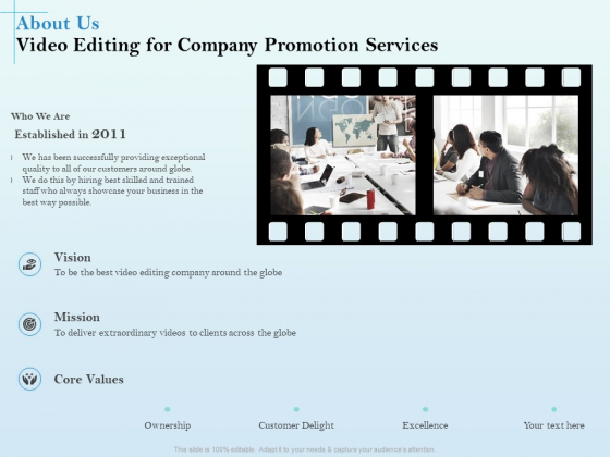 Business Marketing Video Making About Us Video Editing For Company Promotion Services Information PDF Business Marketing Video Making About Us Video Editing For Company Promotion Services Information PDF