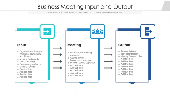 Business Meeting Input And Output Ppt Model Deck PDF Business Meeting Input And Output Ppt Model Deck PDF
