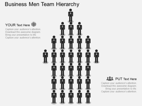 Business Men Team Hierarchy Powerpoint Template