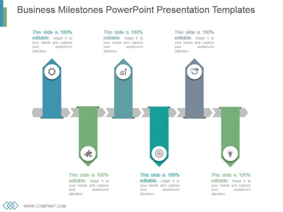 Business Milestones Powerpoint Presentation Templates