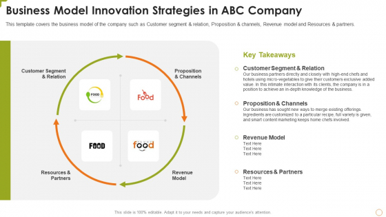 Business Model Innovation Strategies In ABC Company Summary PDF