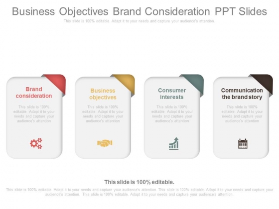 Business Objectives Brand Consideration Ppt Slides