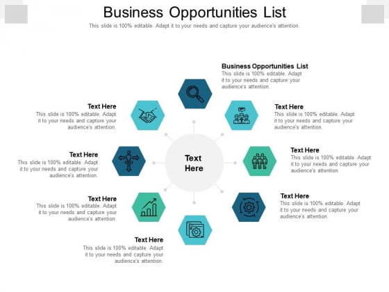 Business Opportunities List Ppt PowerPoint Presentation Gallery Slideshow Cpb Pdf