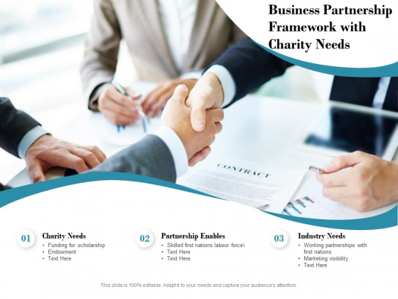 Business Partnership Framework With Charity Needs Ppt PowerPoint Presentation Slides Templates PDF Business Partnership Framework With Charity Needs Ppt PowerPoint Presentation Slides Templates PDF