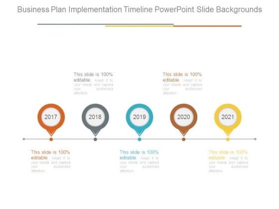 Business Plan Implementation Timeline Powerpoint Slide Backgrounds