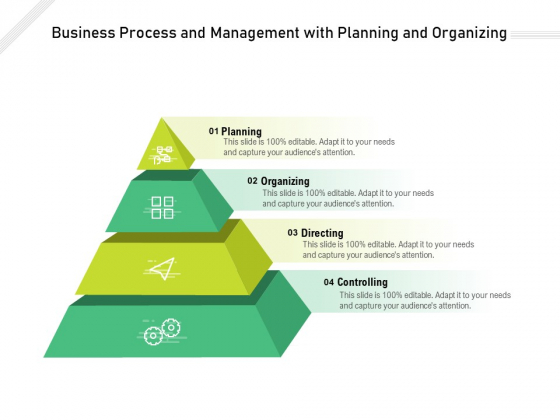 Business Process And Management With Planning And Organizing Ppt PowerPoint Presentation Gallery Slide Download PDF