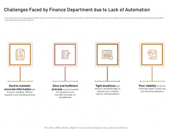 Business Process Automation Challenges Faced By Finance Department Due To Lack Of Automation Guidelines PDF Business Process Automation Challenges Faced By Finance Department Due To Lack Of Automation Guidelines PDF