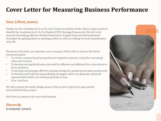 Business Process Performance Measurement Cover Letter For Measuring Business Performance Mockup PDF Business Process Performance Measurement Cover Letter For Measuring Business Performance Mockup PDF