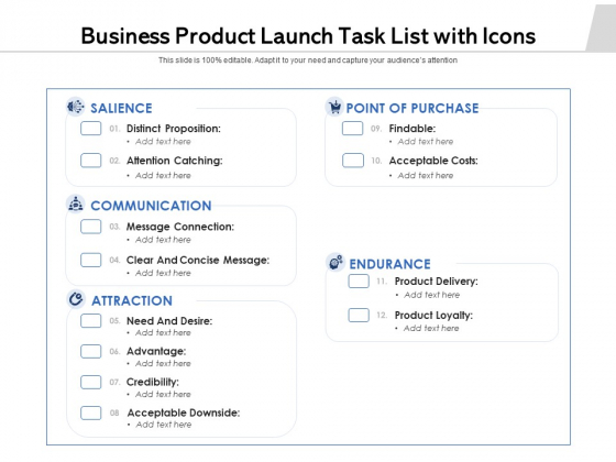 Business Product Launch Task List With Icons Ppt PowerPoint Presentation Infographic Template Tips PDF Business Product Launch Task List With Icons Ppt PowerPoint Presentation Infographic Template Tips PDF