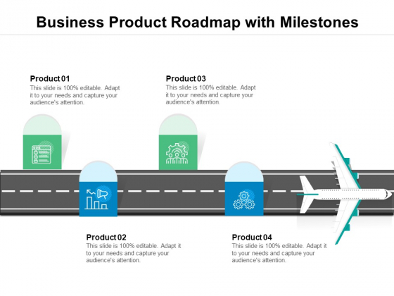 Business Product Roadmap With Milestones Ppt PowerPoint Presentation Layouts Inspiration PDF
