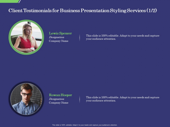Business Proposal Client Testimonials For Business Presentation Styling Services Graphics PDF Business Proposal Client Testimonials For Business Presentation Styling Services Graphics PDF