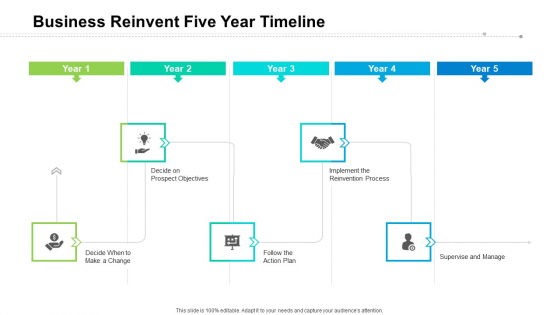 Business Reinvent Five Year Timeline Background