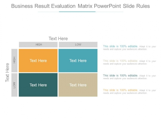 Business Result Evaluation Matrix Powerpoint Slide Rules Business Result Evaluation Matrix Powerpoint Slide Rules