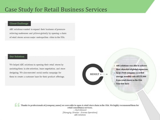 Business Retail Shop Selling Case Study For Retail Business Services Portrait PDF Business Retail Shop Selling Case Study For Retail Business Services Portrait PDF