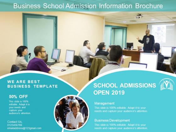Business School Admission Information Brochure Ppt PowerPoint Presentation Slides Example